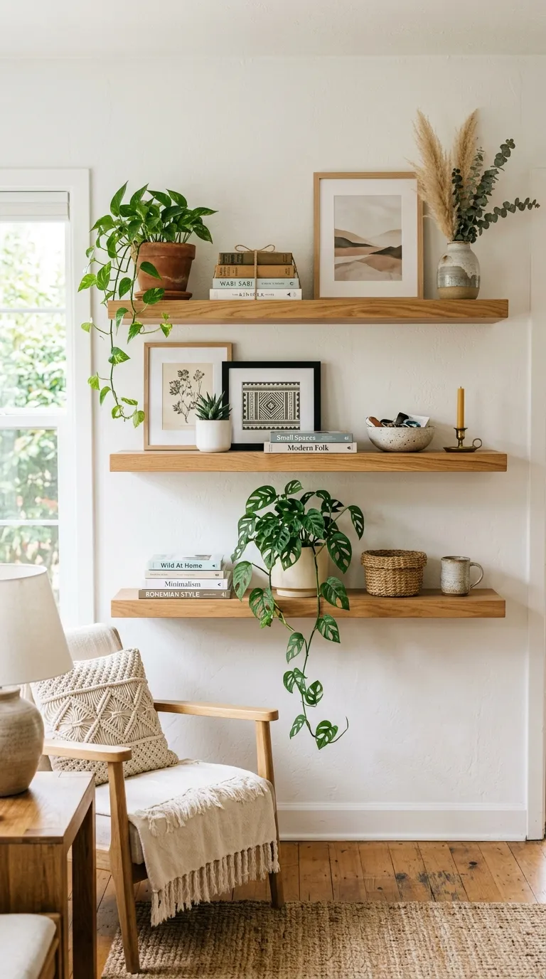 Open Floating Shelves