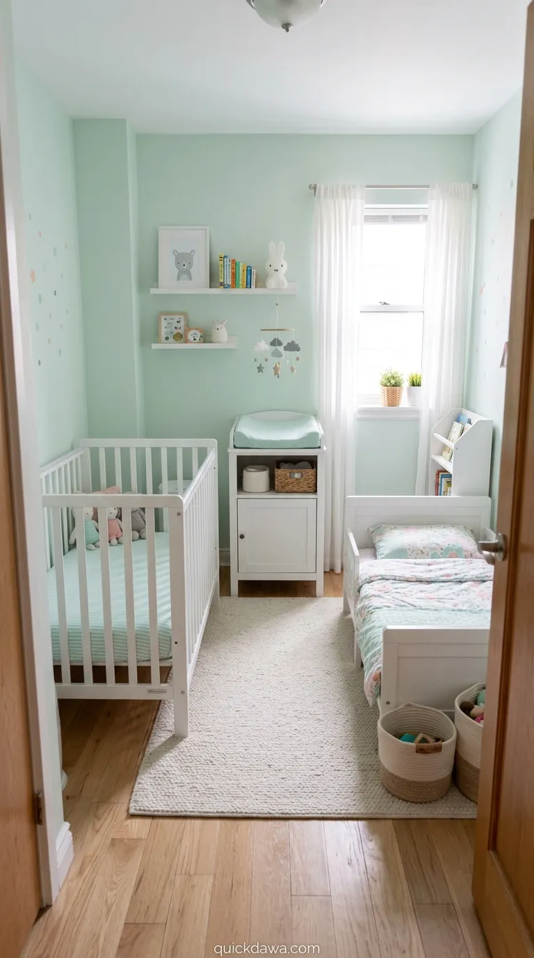 Parallel Crib Toddler Layout