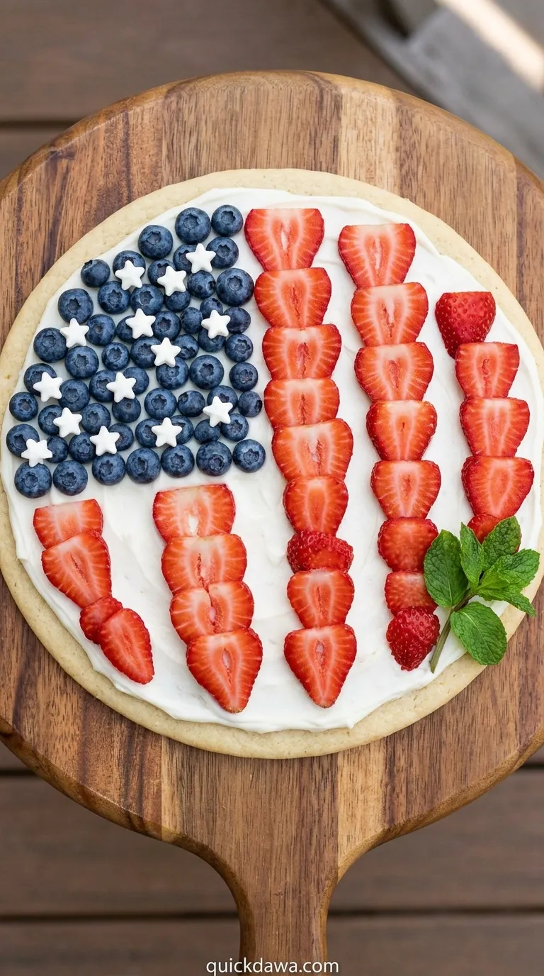 Patriotic Fruit Pizza