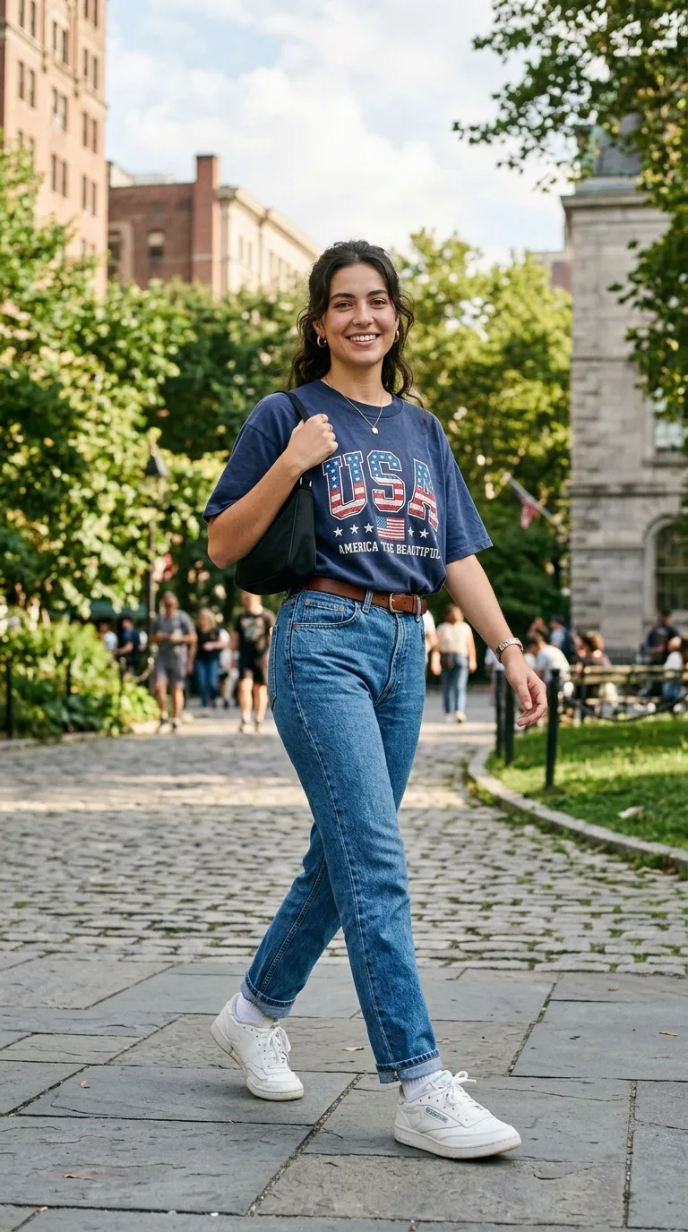Patriotic Graphic Tee + Vintage Levi's