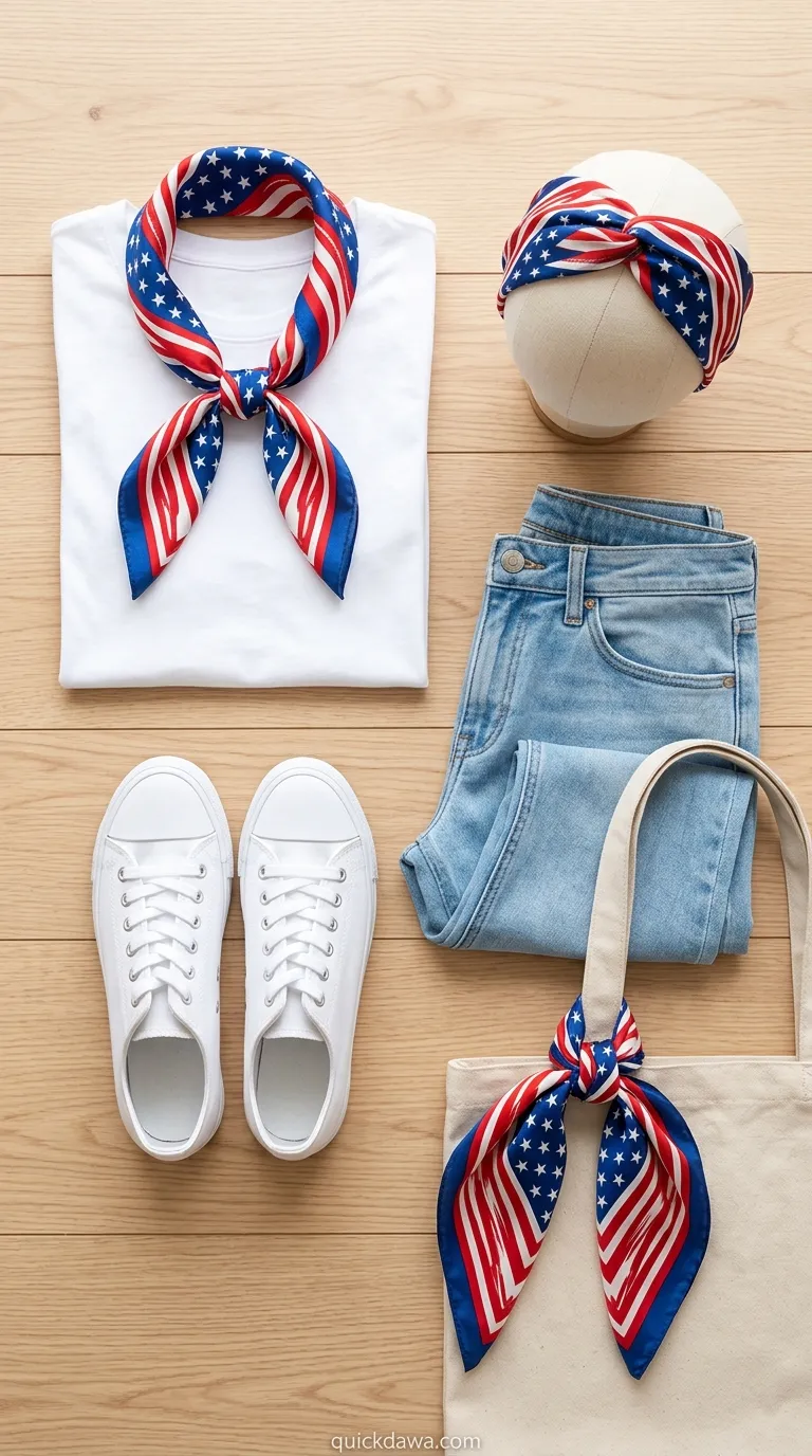 Patriotic Scarf Styling