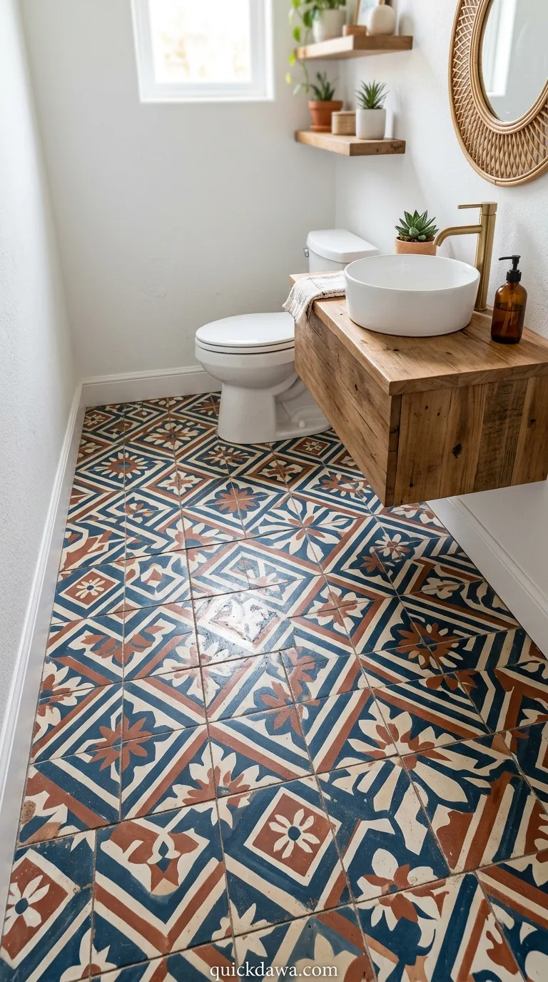 Patterned Cement Tile Floors