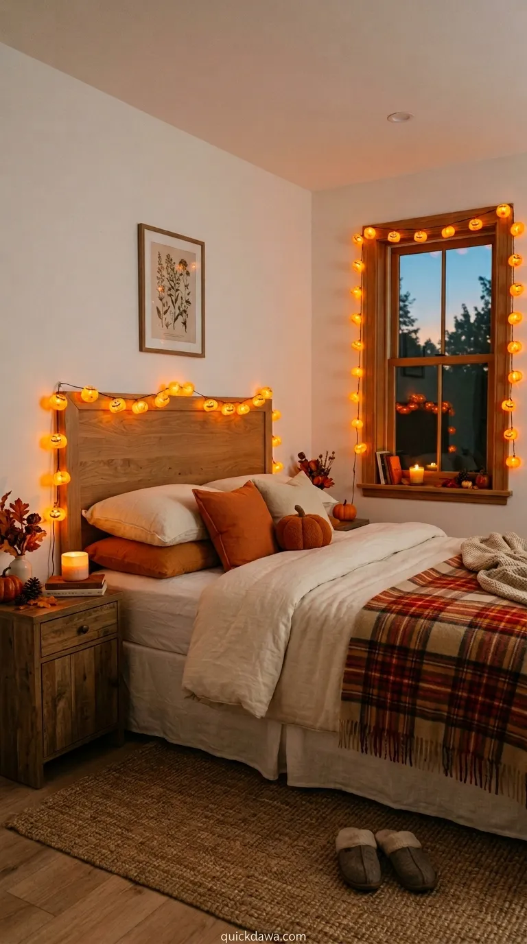 Pumpkin String Lights Border