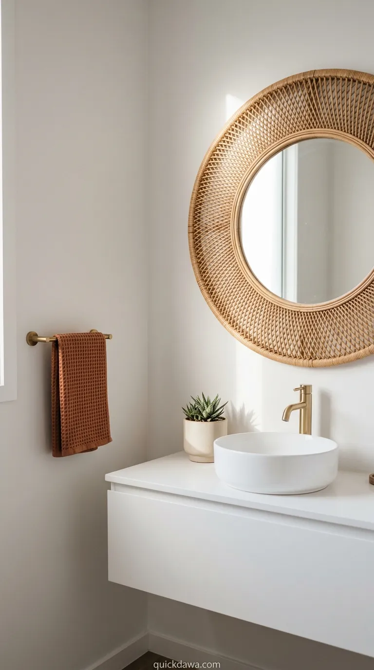 Rattan Mirror Focal Point