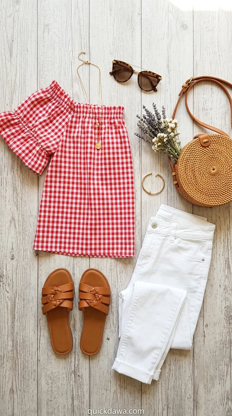 Red Gingham Top Pairing