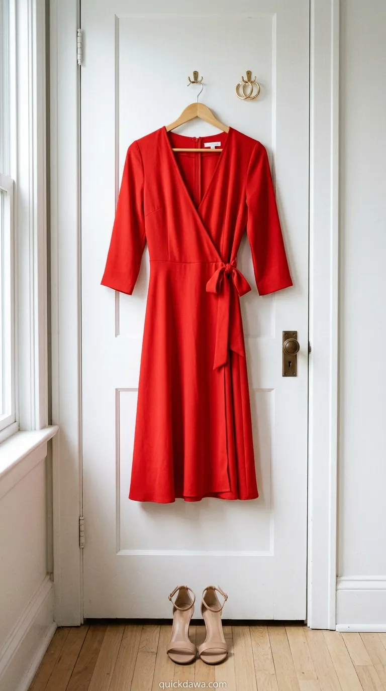 Red Wrap Dress