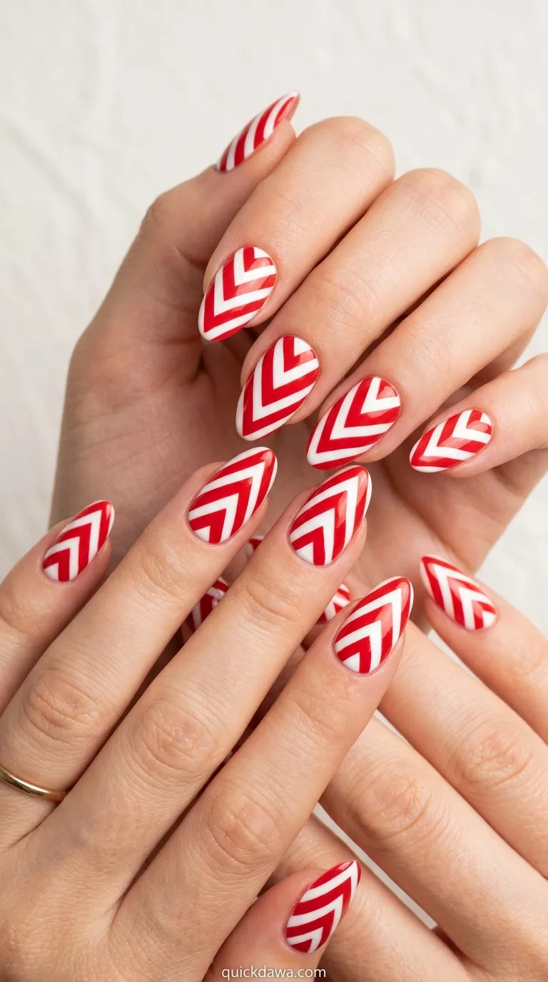 Red and White Chevron