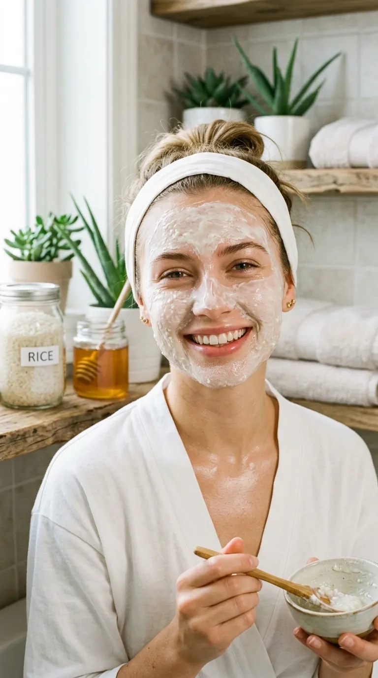 Rice Face Mask For Acne and Glowing Skin