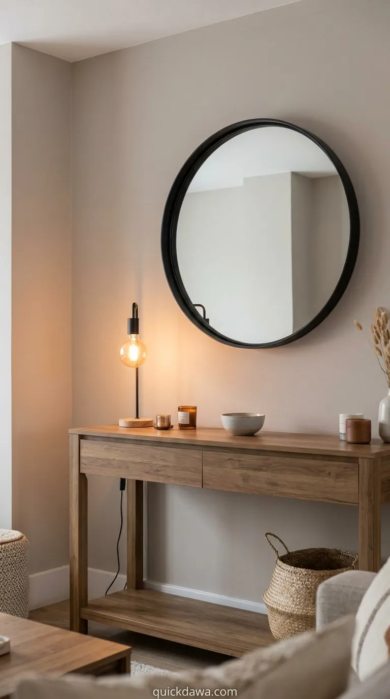 Round Mirror With Metal Frame