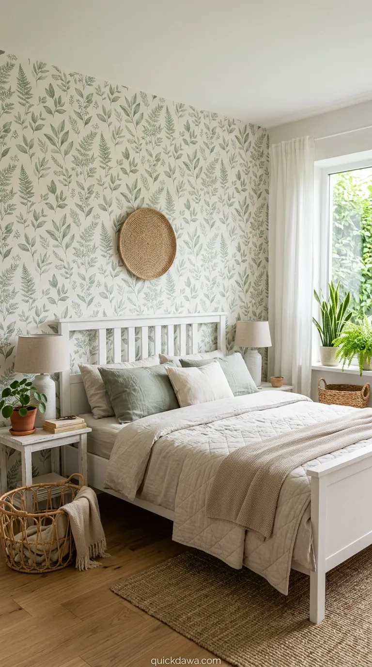 Sage Green Botanical Wallpaper
