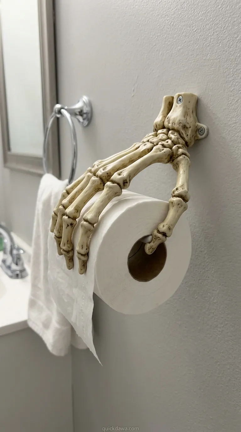 Skeleton Hand Toilet Paper Holder