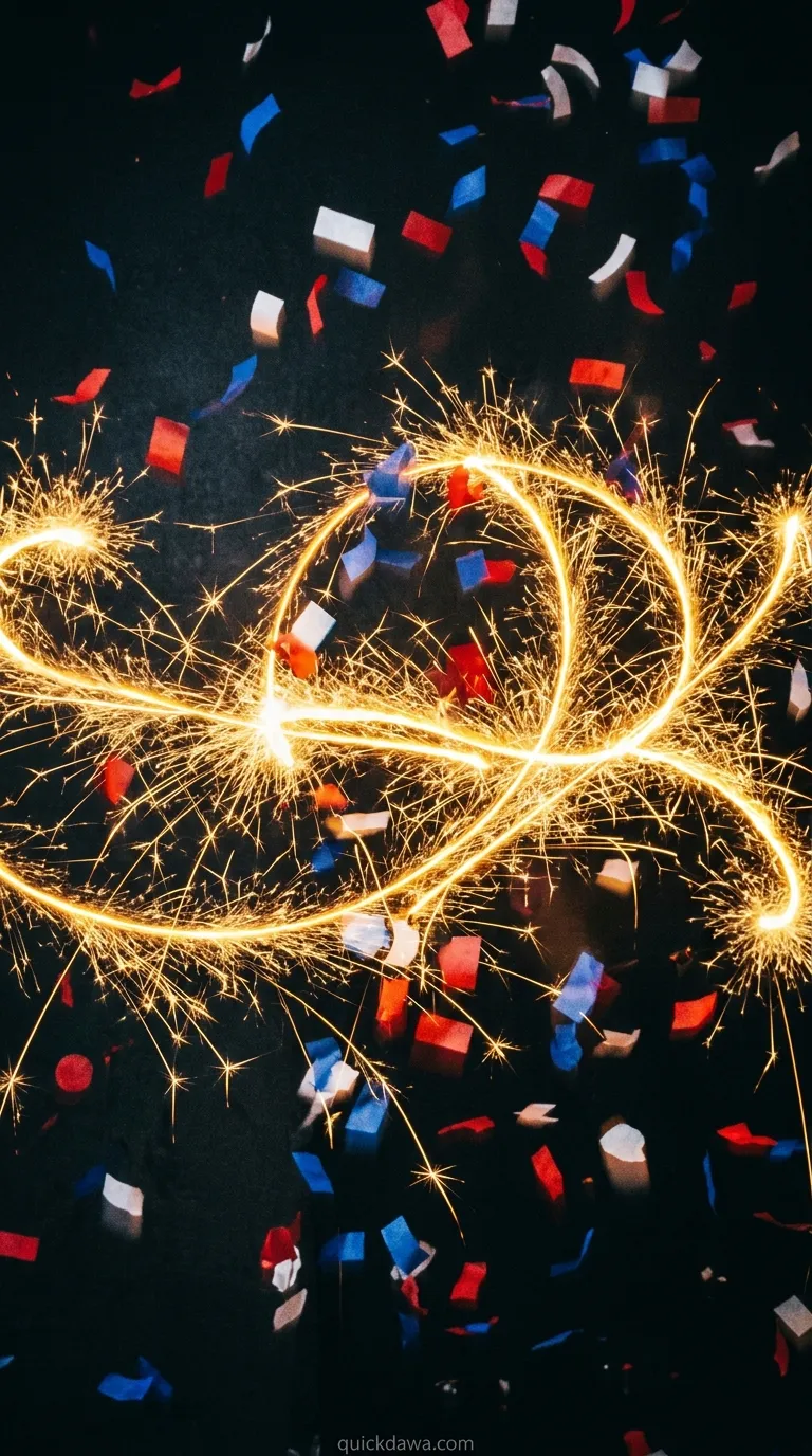 Sparkler and Confetti