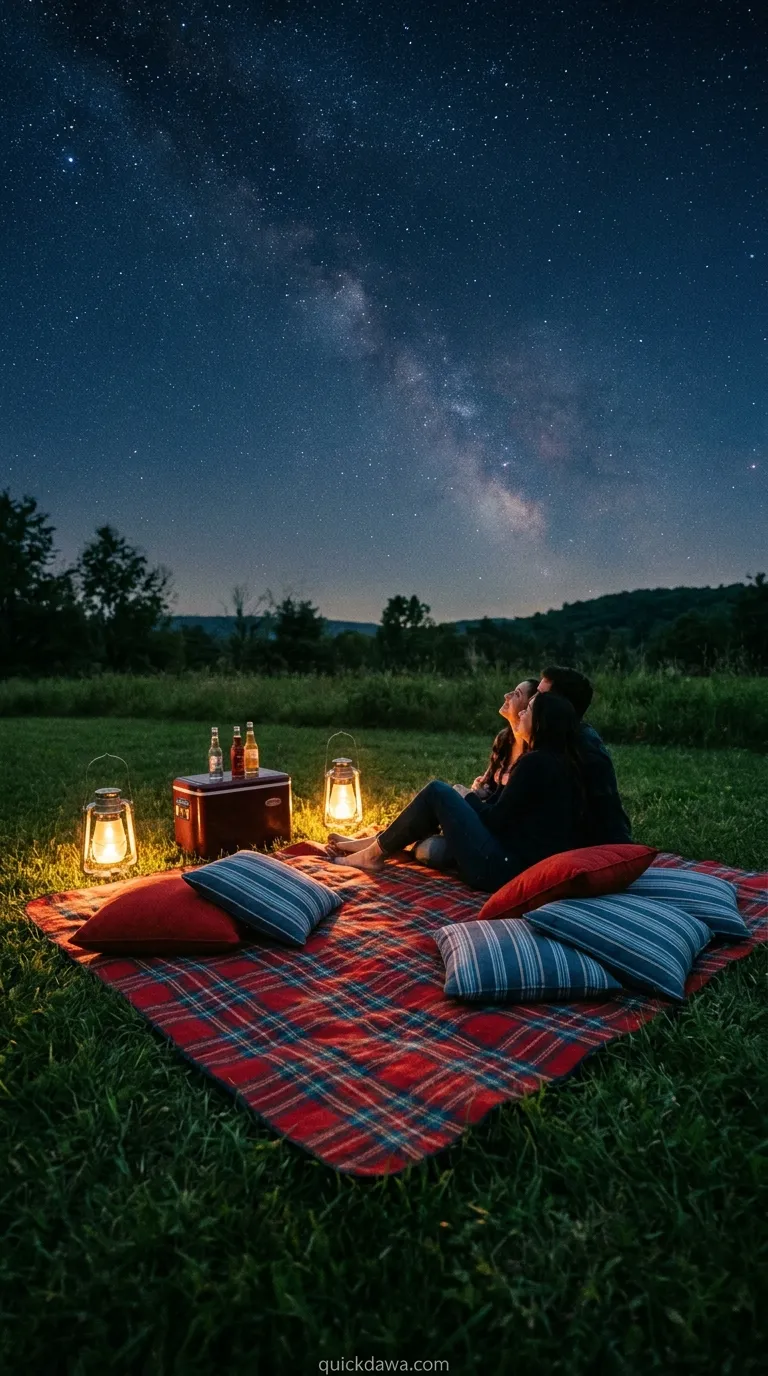 Star Gazing Blanket Picnic