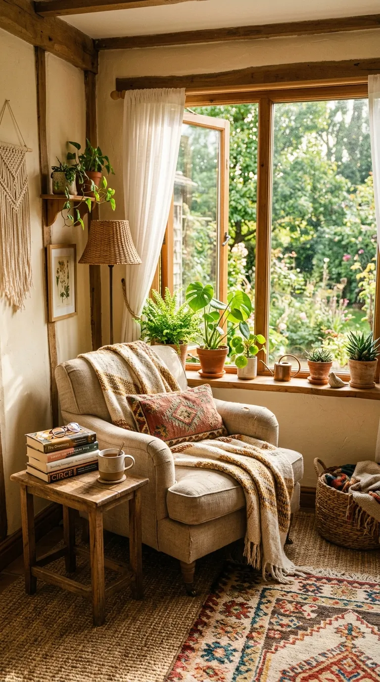 Sun-Drenched Reading Corner