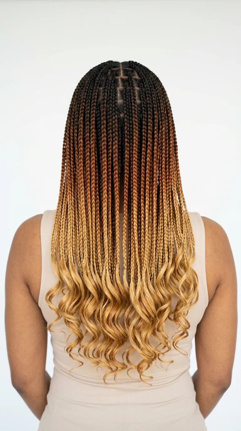 Sunset Ombre Braids
