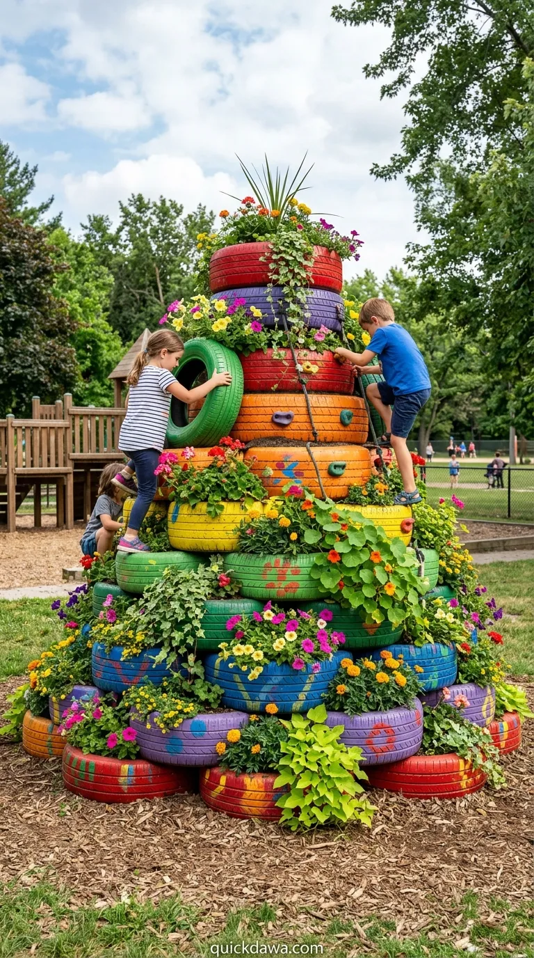 Tire Planter Climb