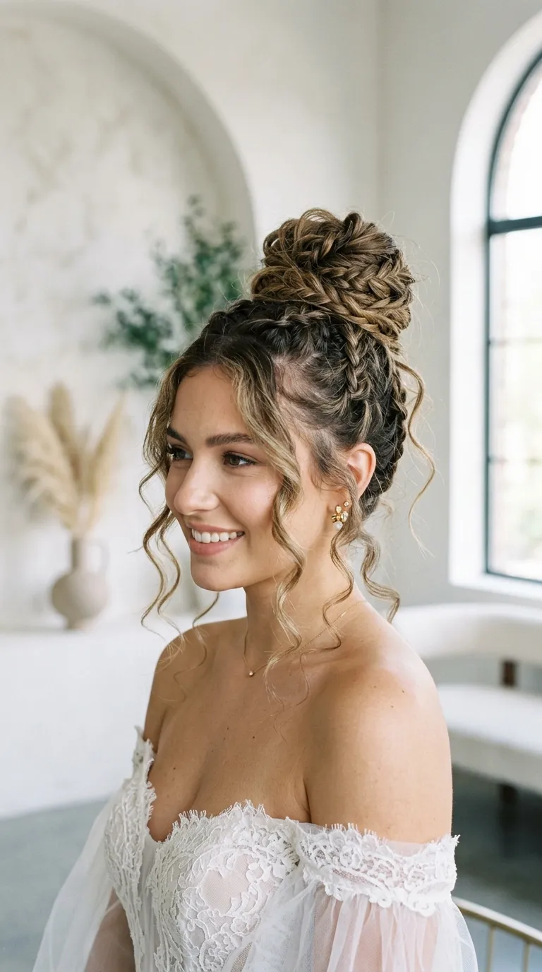 Top Knot Boho Braids
