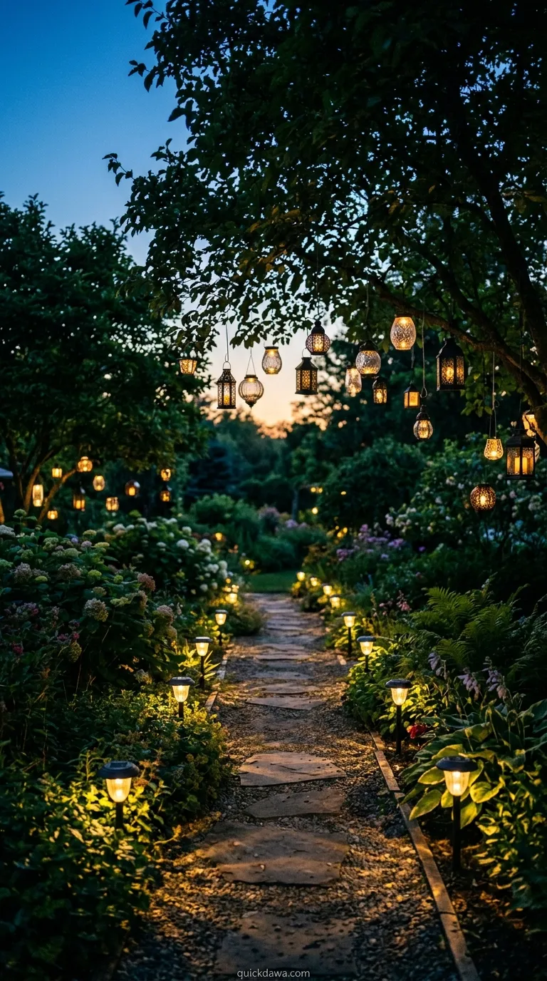 Twilight Lantern Path