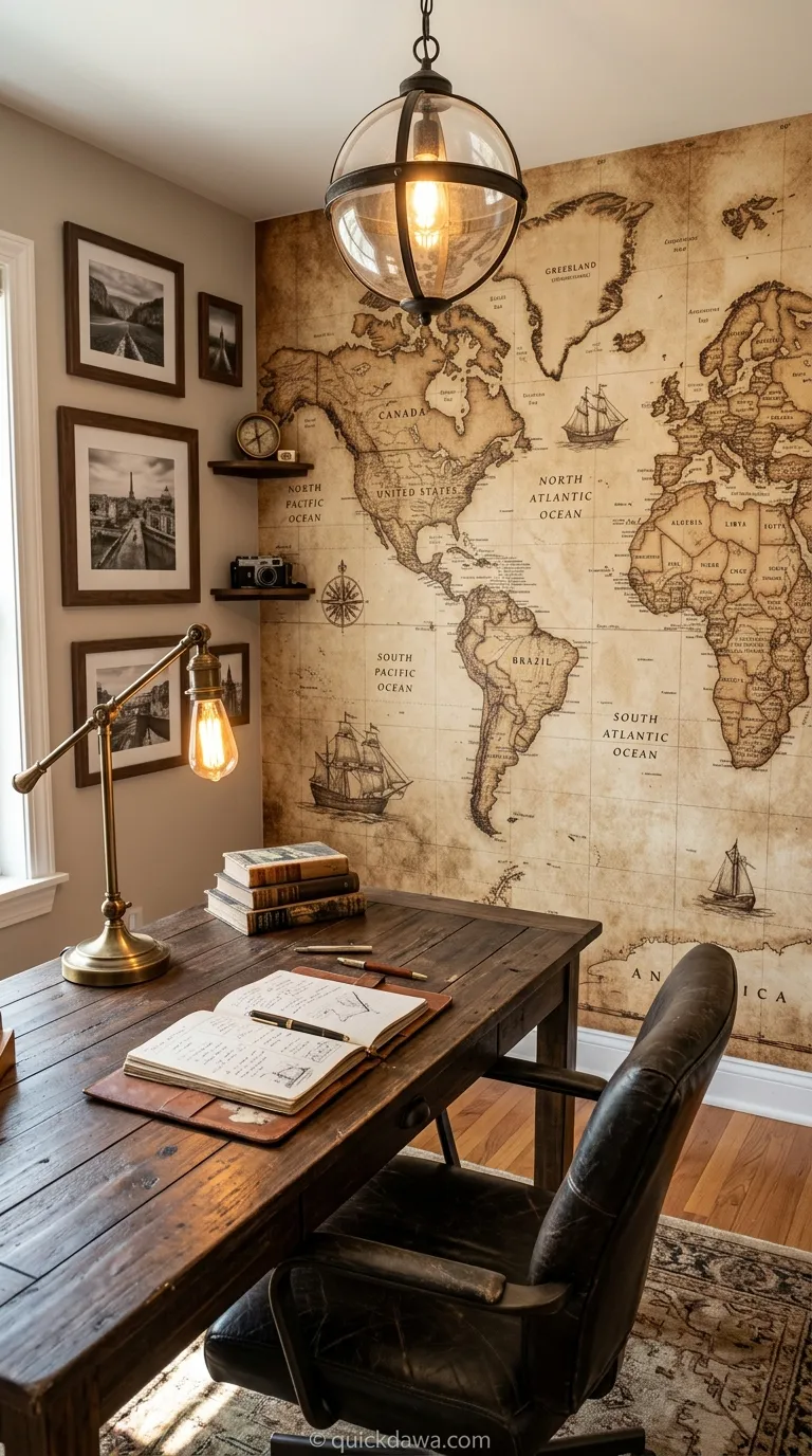 Vintage World Map Wallpaper