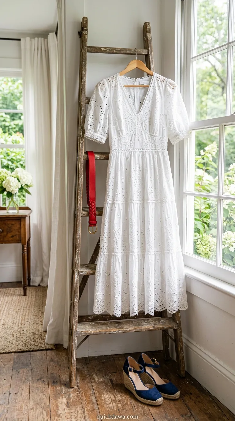 White Eyelet Dress