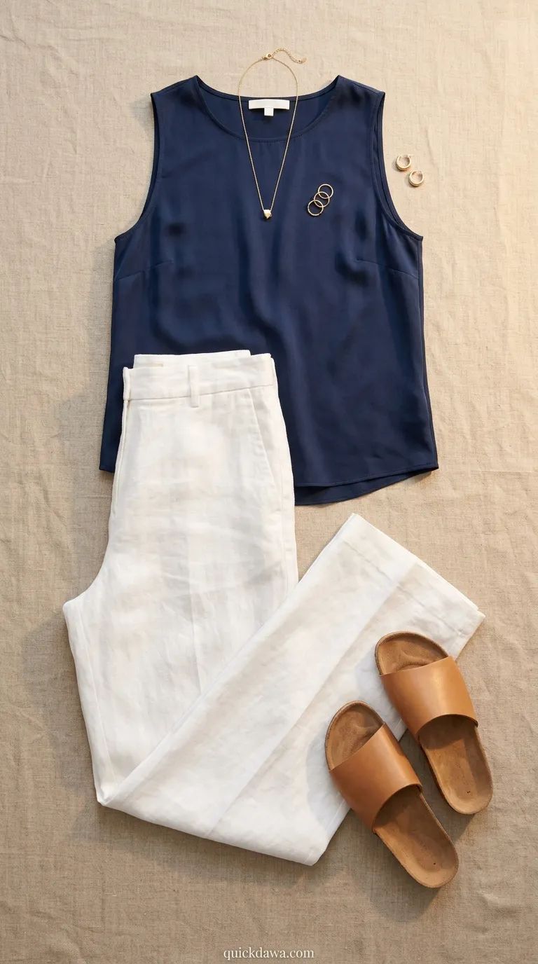 White Linen Pants Combo