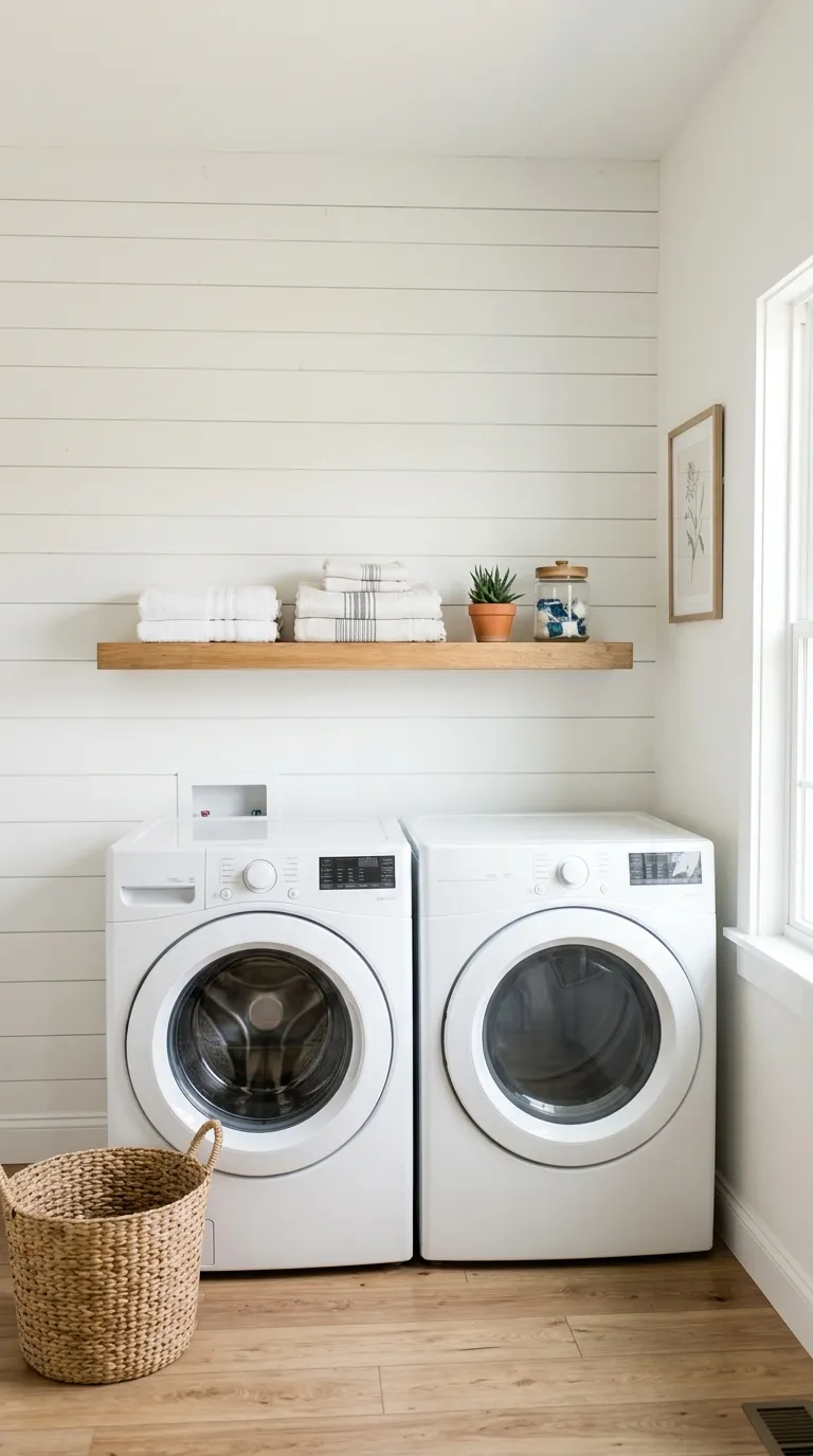White Shiplap Wall
