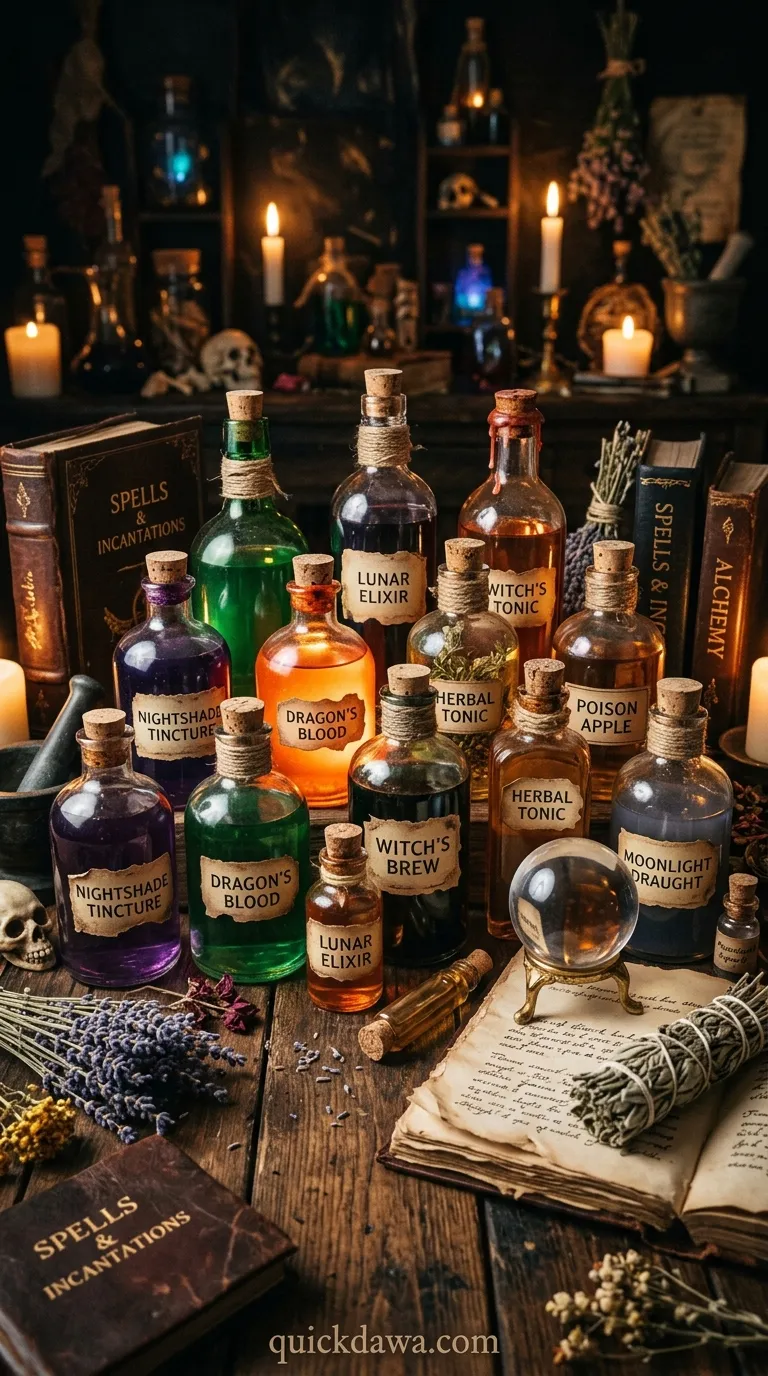 Witches' Potion Bottle Collection