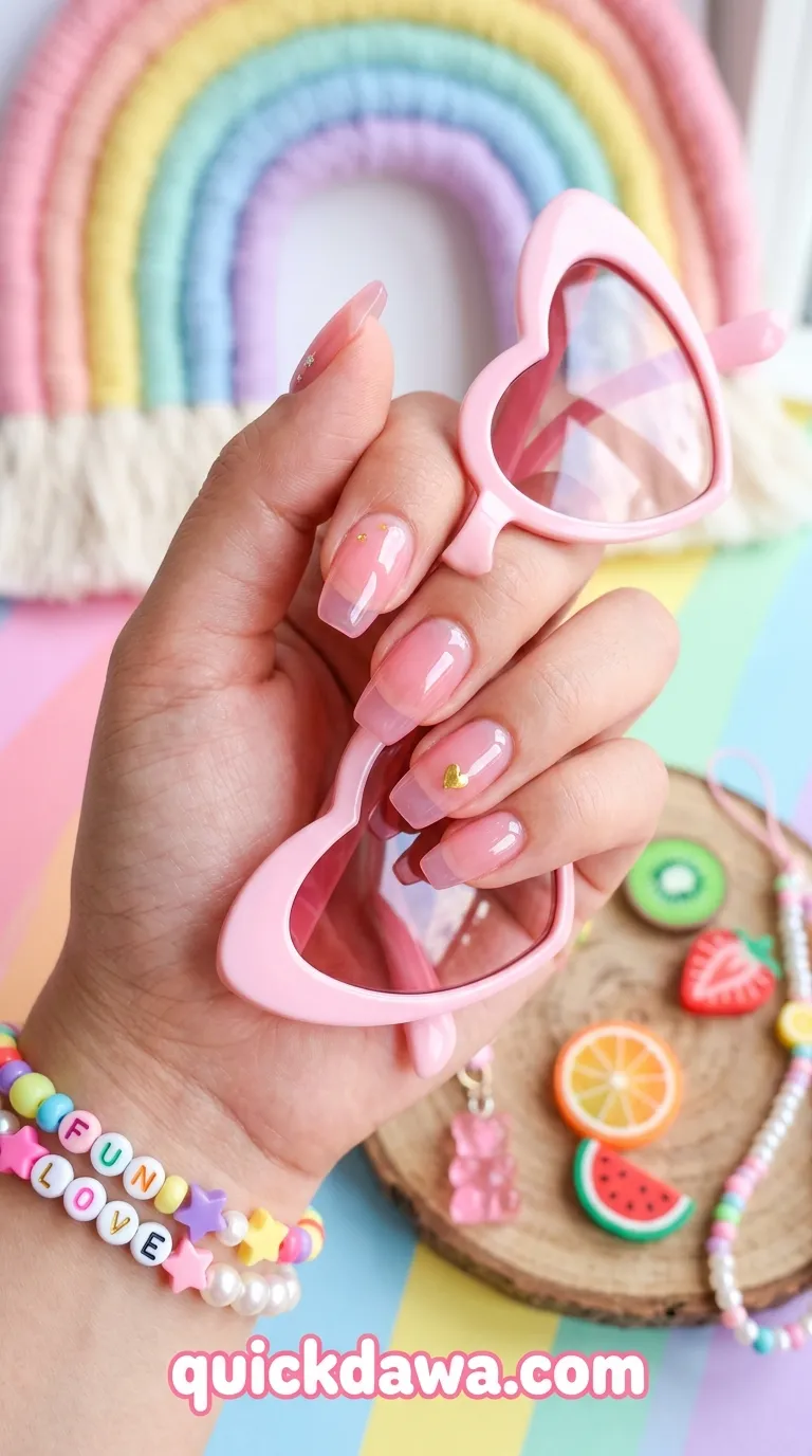 Baby Pink Jelly Nails