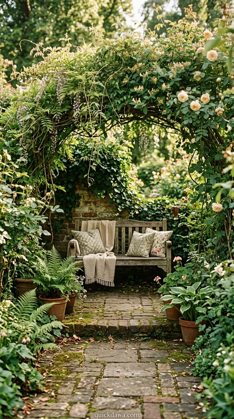 Bench Under Vines