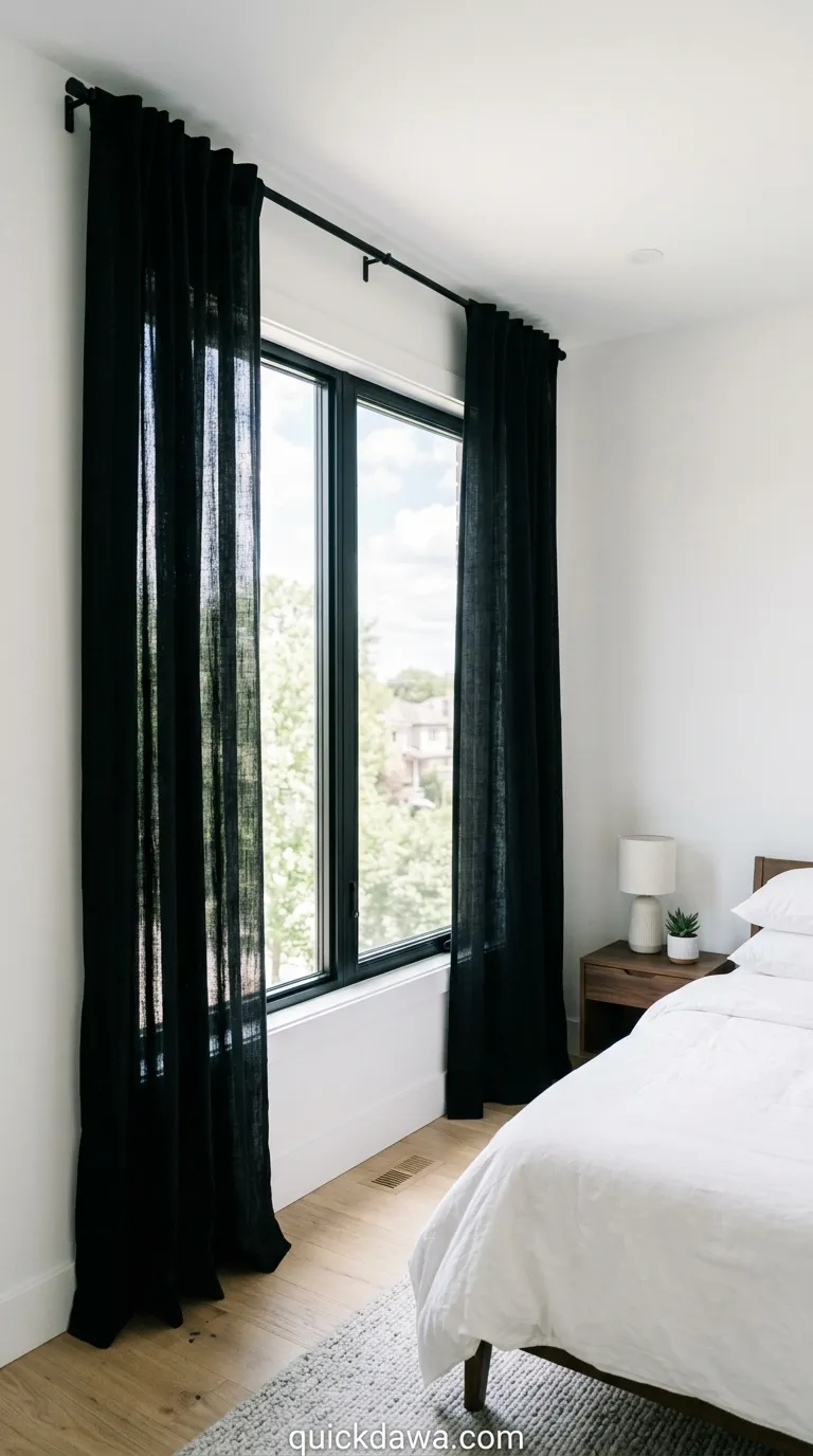 Black Window Frames or Curtains
