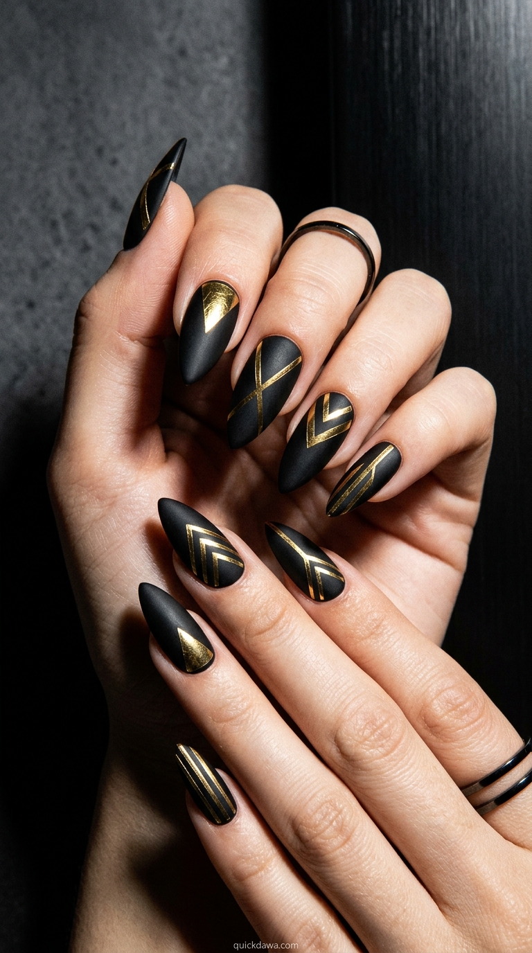 Black gold geometric