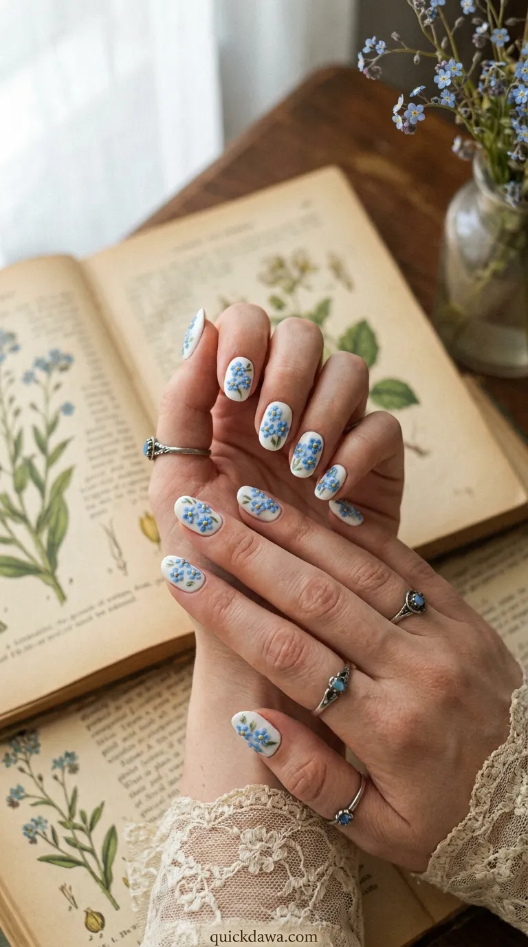Blue Forget-Me-Not Charm