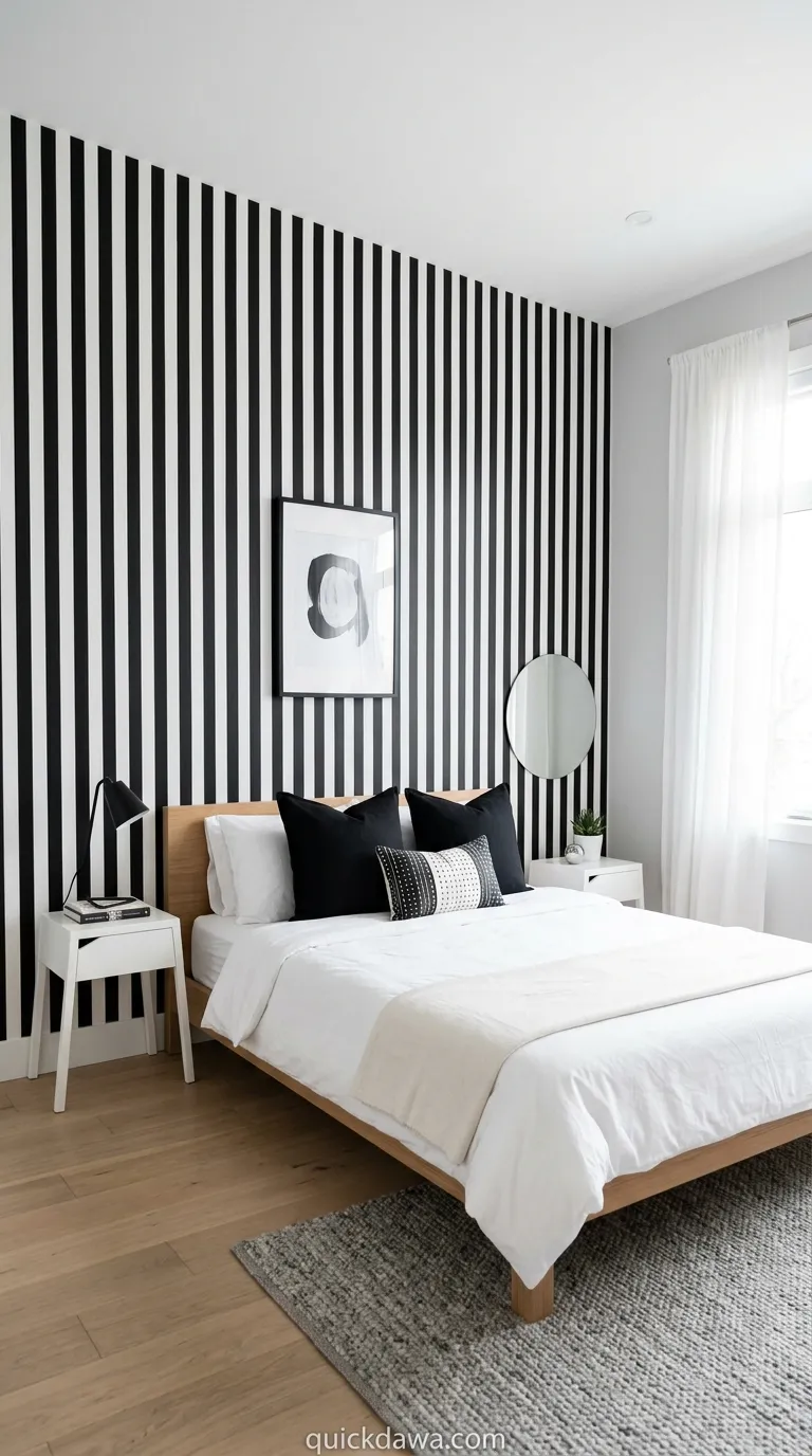Bold Striped Accent Wall