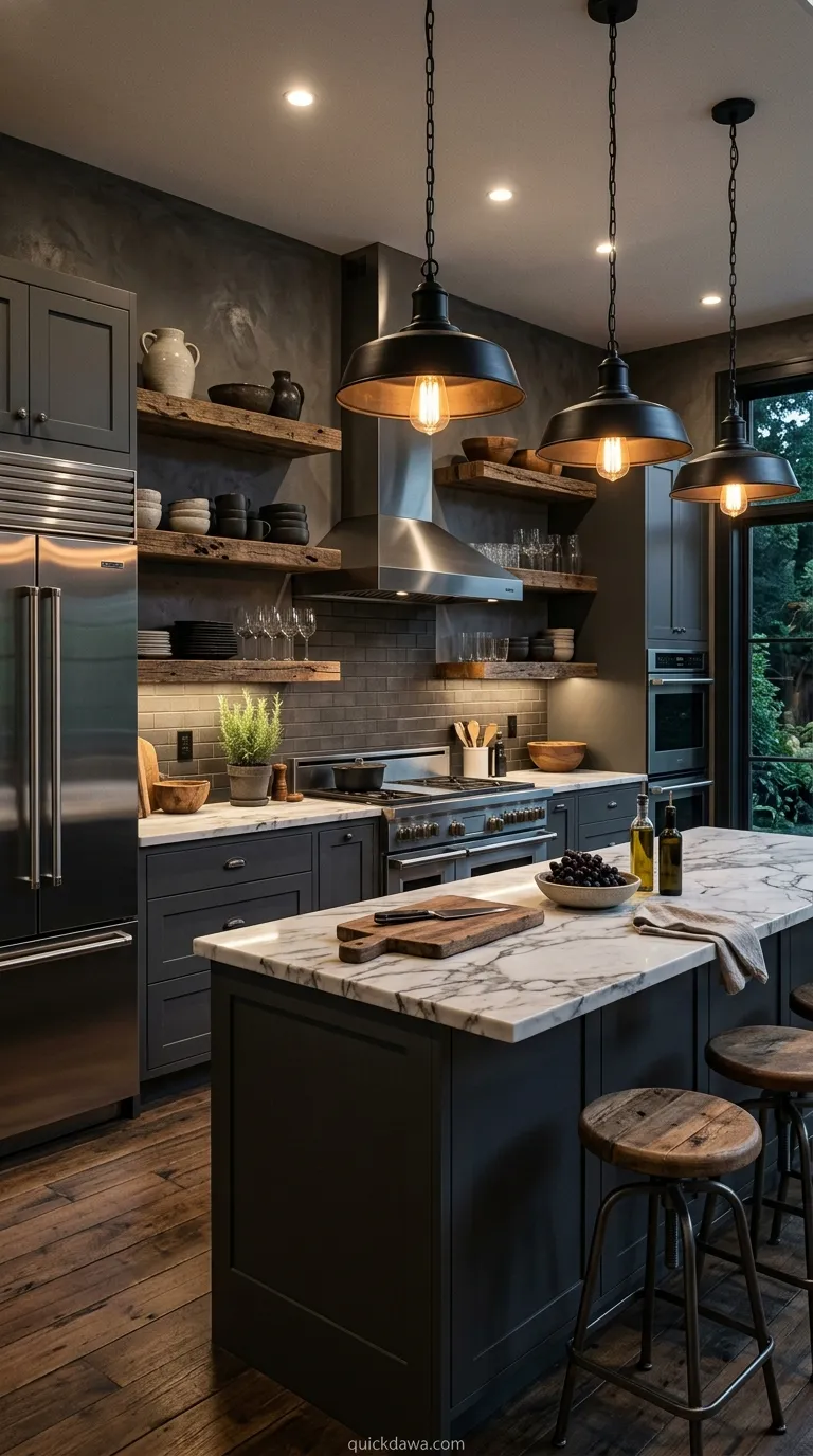 Charcoal and Reclaimed Wood