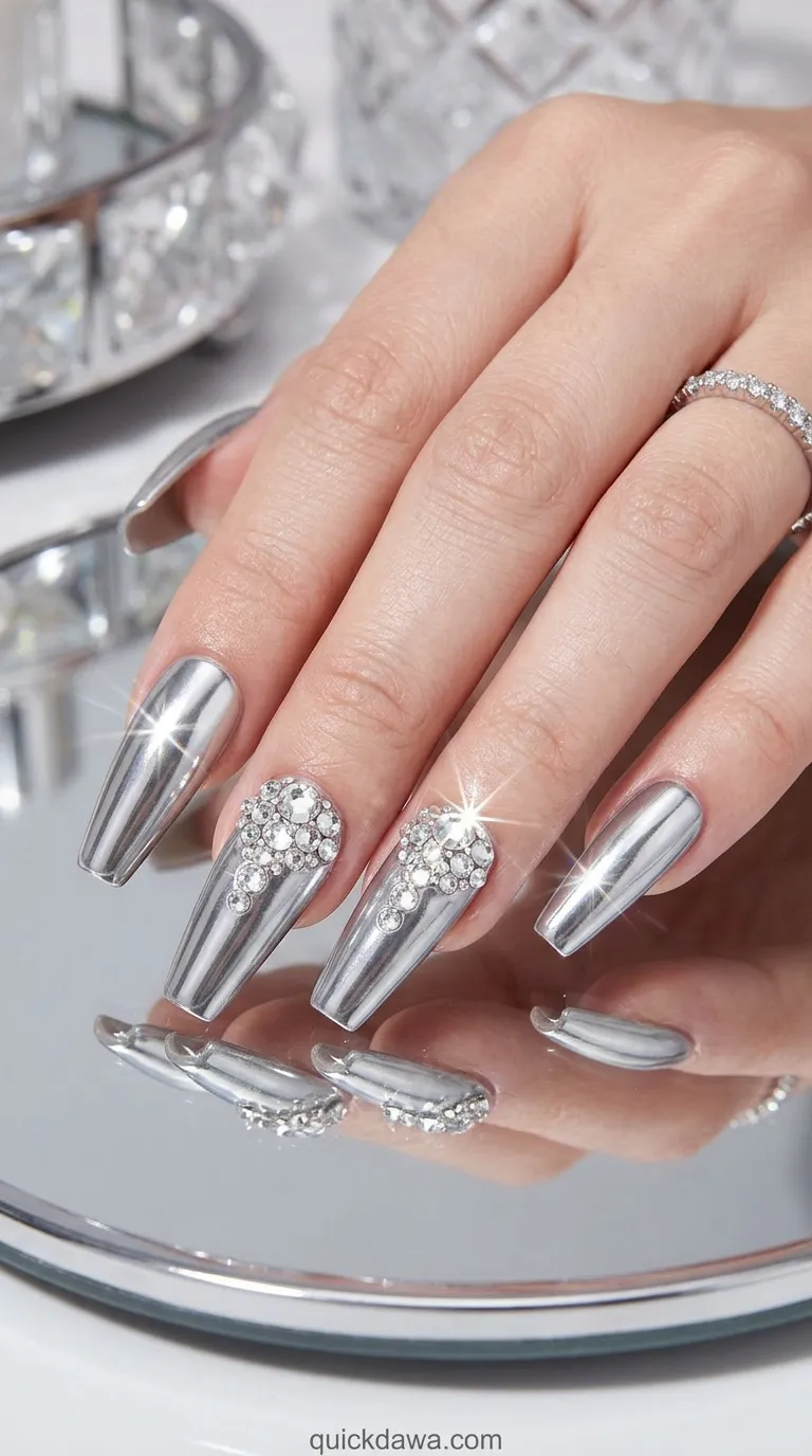 Chrome with Rhinestones