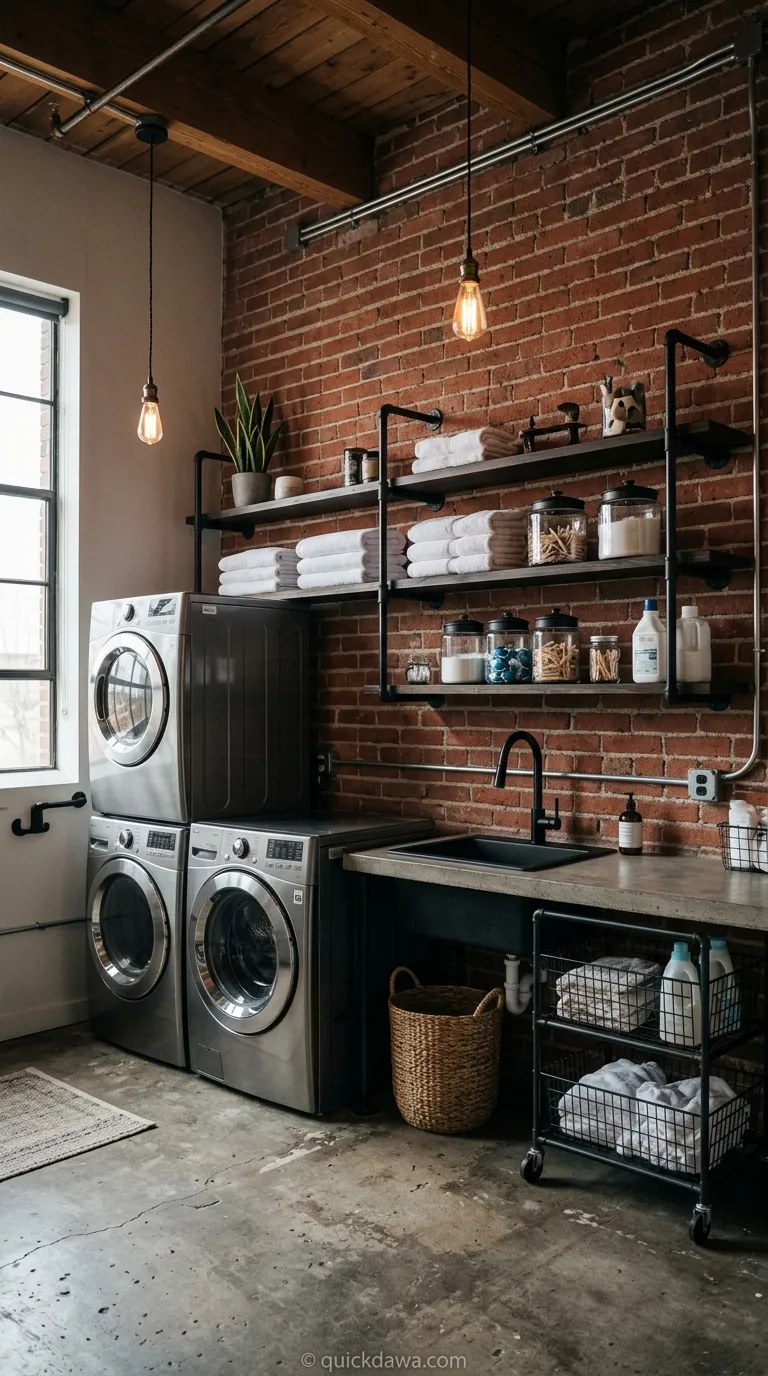 Industrial Chic with Open Shelving