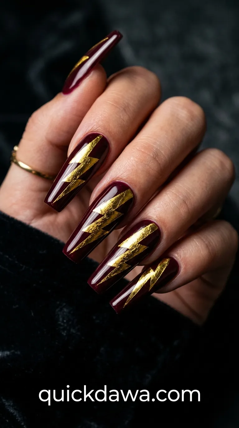 Metallic Lightning Bolts