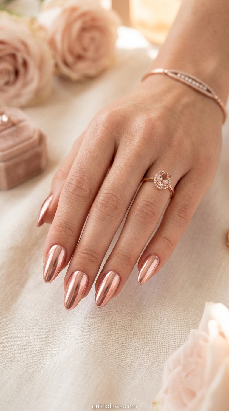 Metallic Rose Gold Shine