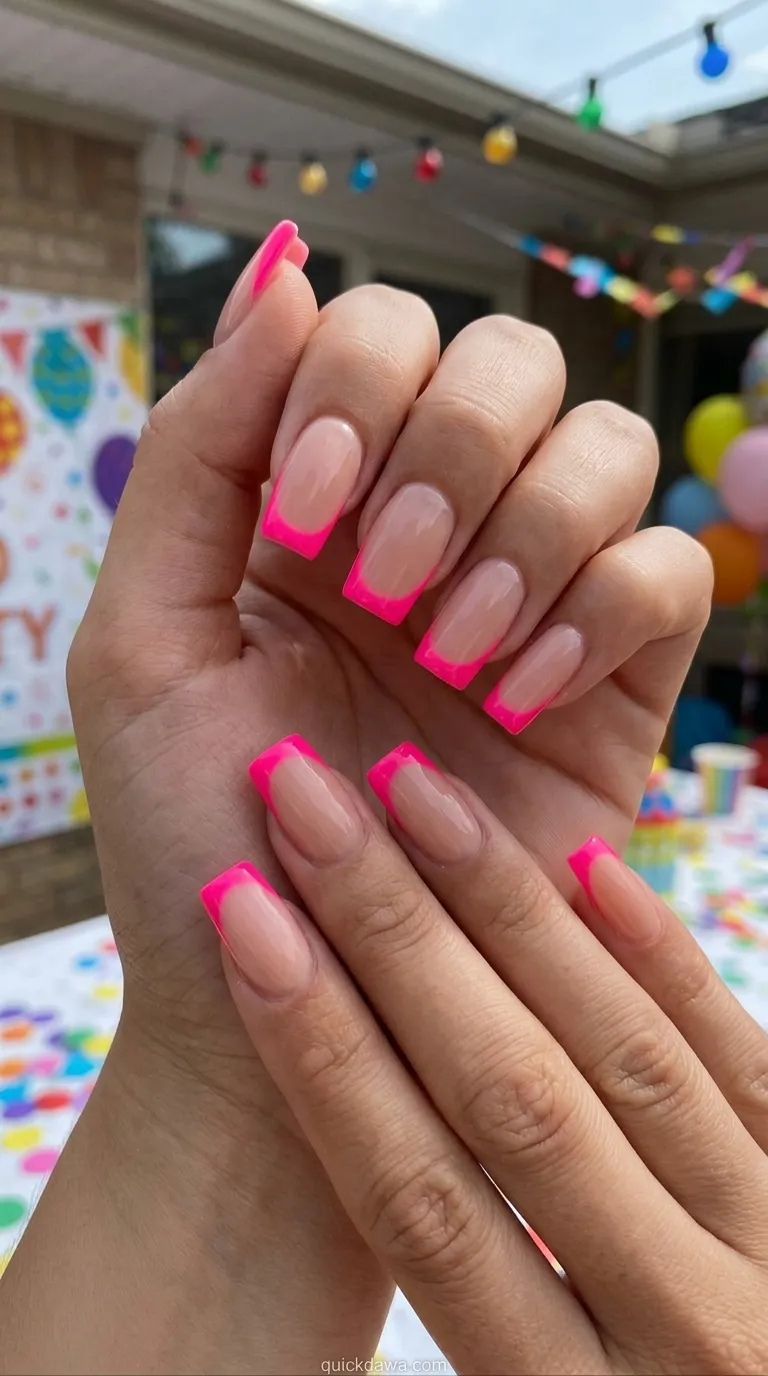 Neon French Tips