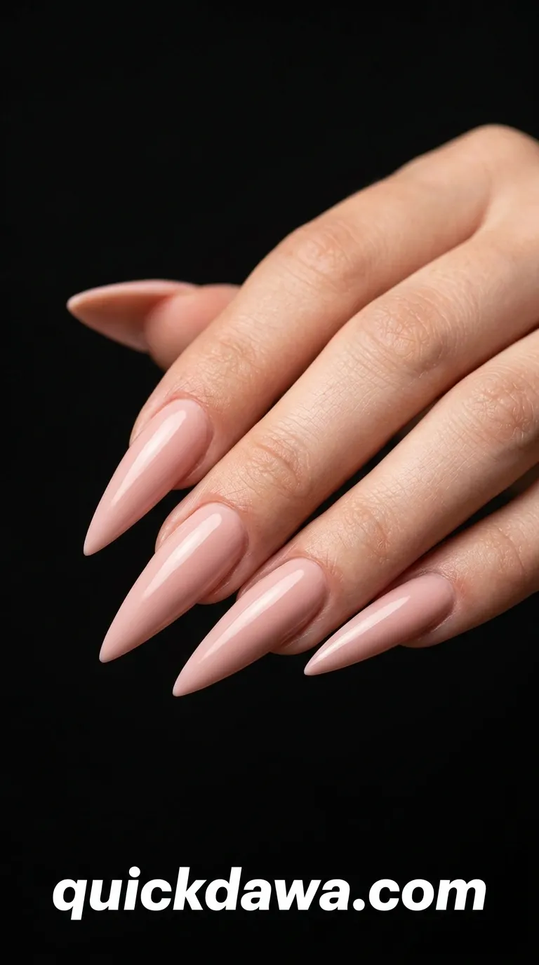 Nude Stiletto Nails