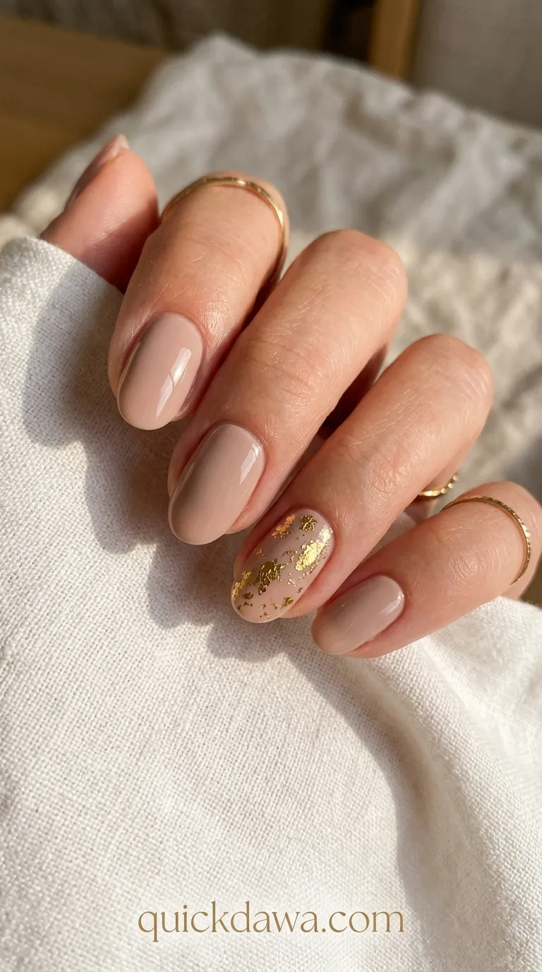 Nude with Gold Accent