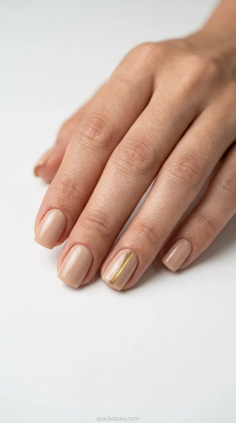Nude with Gold Stripe