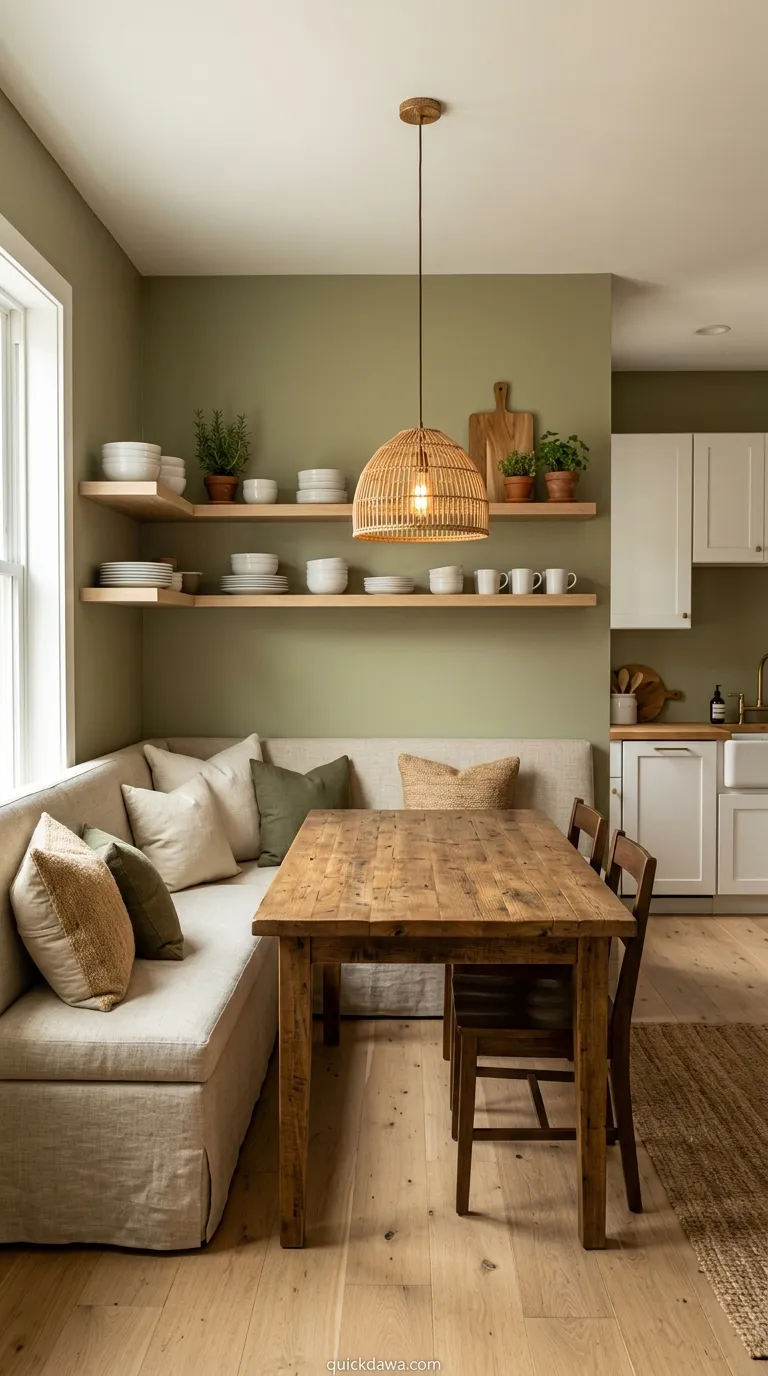 Olive and Natural Linen