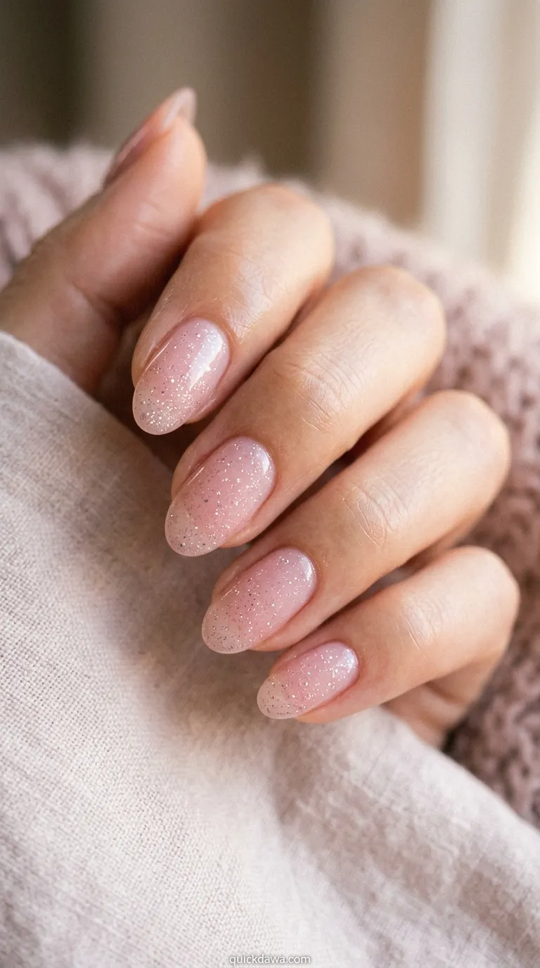 Sheer Pink with Sparkle