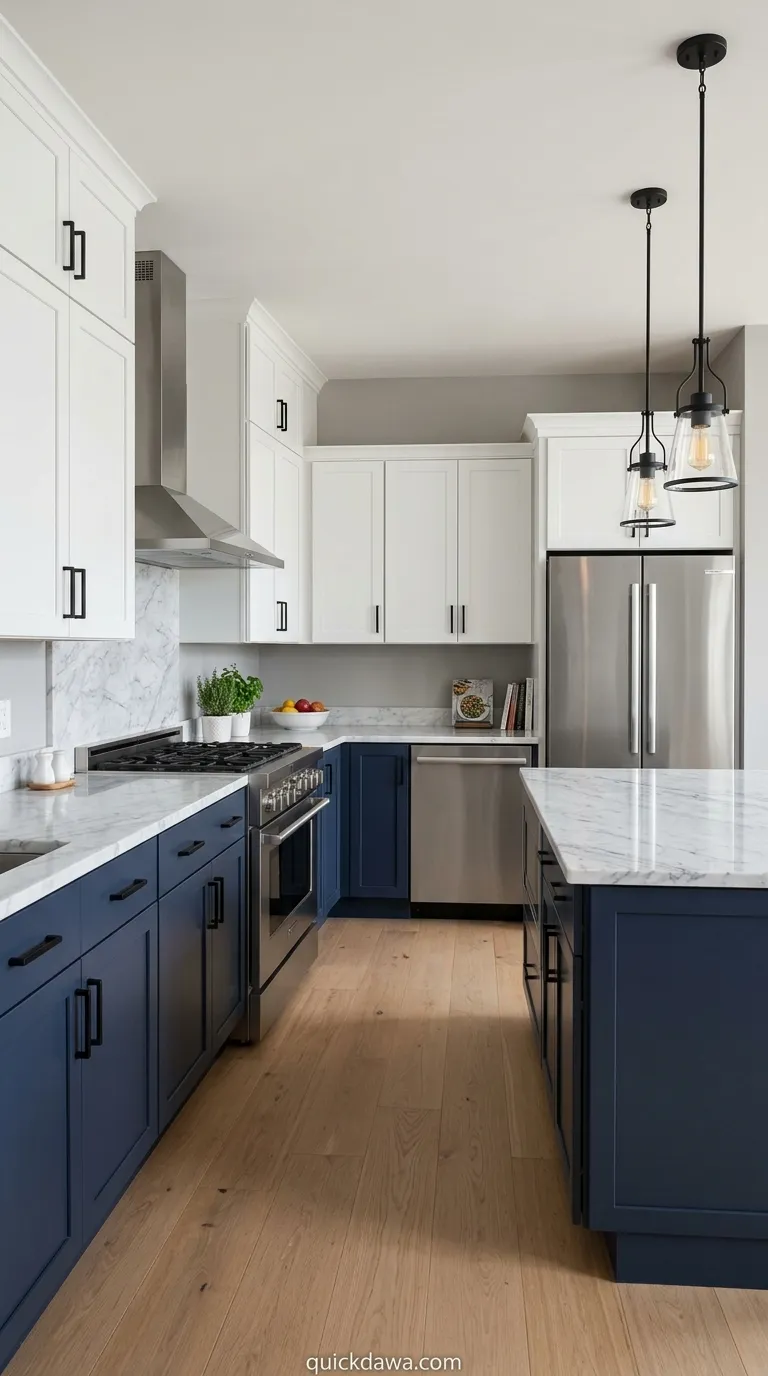 Two-Tone Cabinetry Contrast