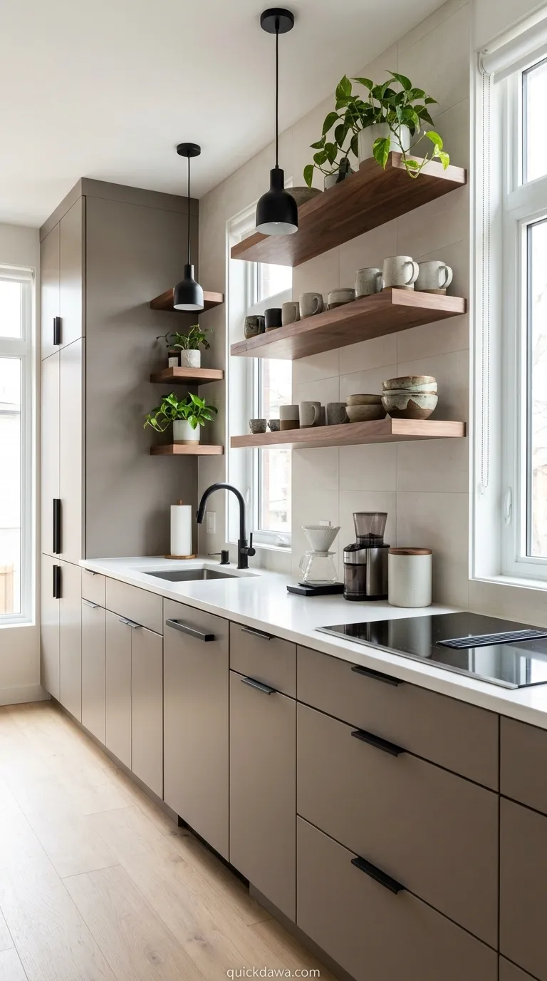 Warm Gray and Walnut