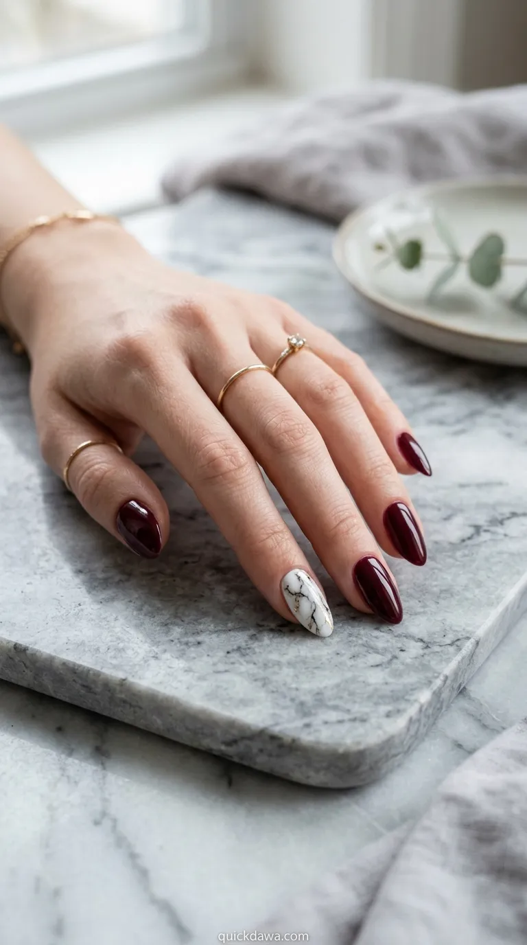 Wine and White Marble