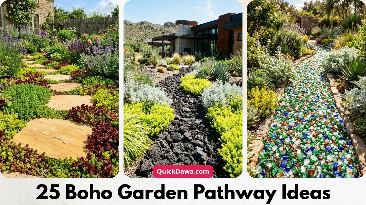 25 Boho Garden Pathway Ideas