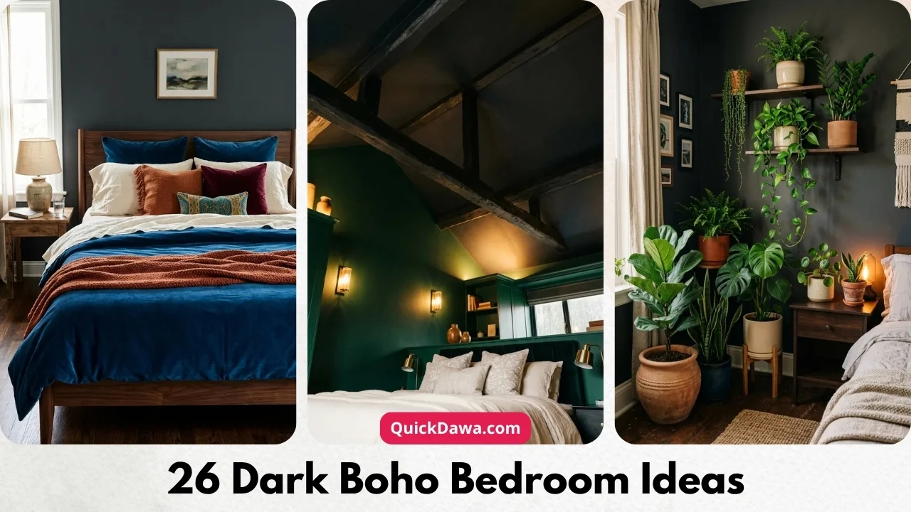 26 Dark Boho Bedroom Ideas