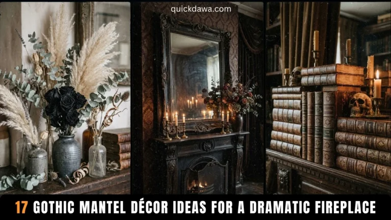 17 Gothic Mantel Décor Ideas for a Dramatic Fireplace